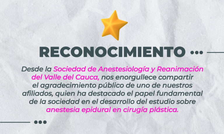 S.A.R.V.A.C. felicita a su afiliado por estudio en anestesia epidural para cirugía plástica